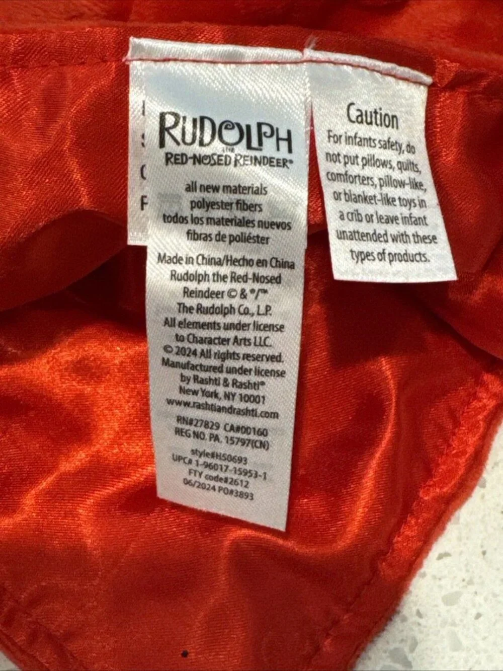 Rudolph Reindeer Red Snuggle Blanket and Rattle My First Rudolph